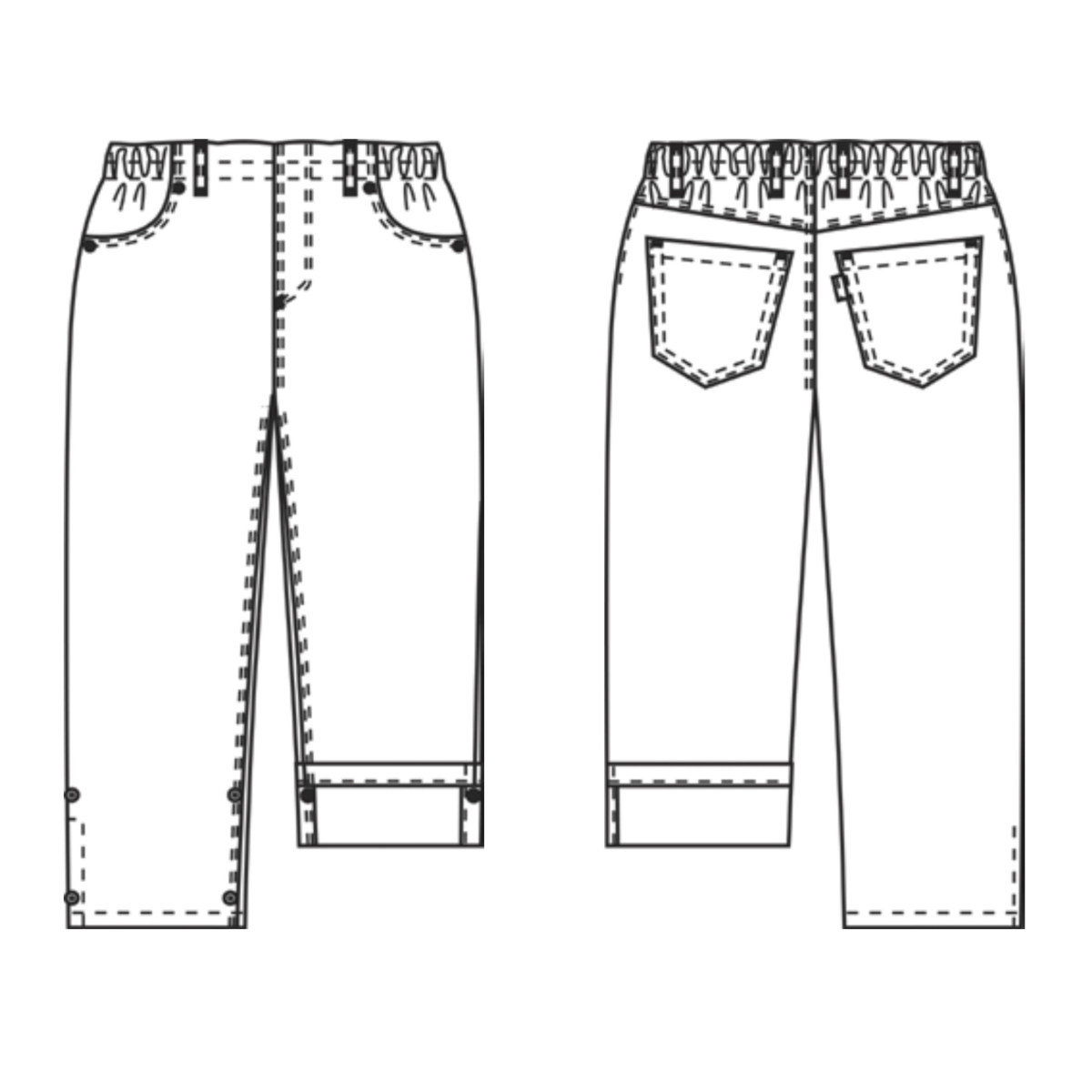 男女通用卡普里裤，PULL-ON，Harmony