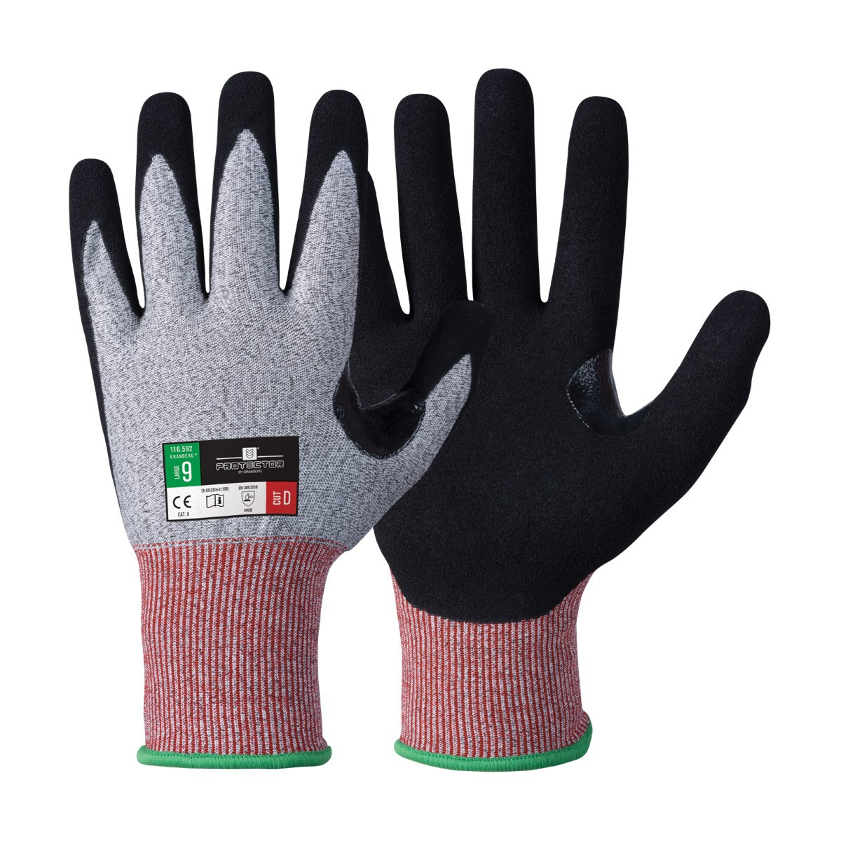 触摸屏兼容防切割手套保护器，Oeko-Tex® 100 认证触摸，12 双