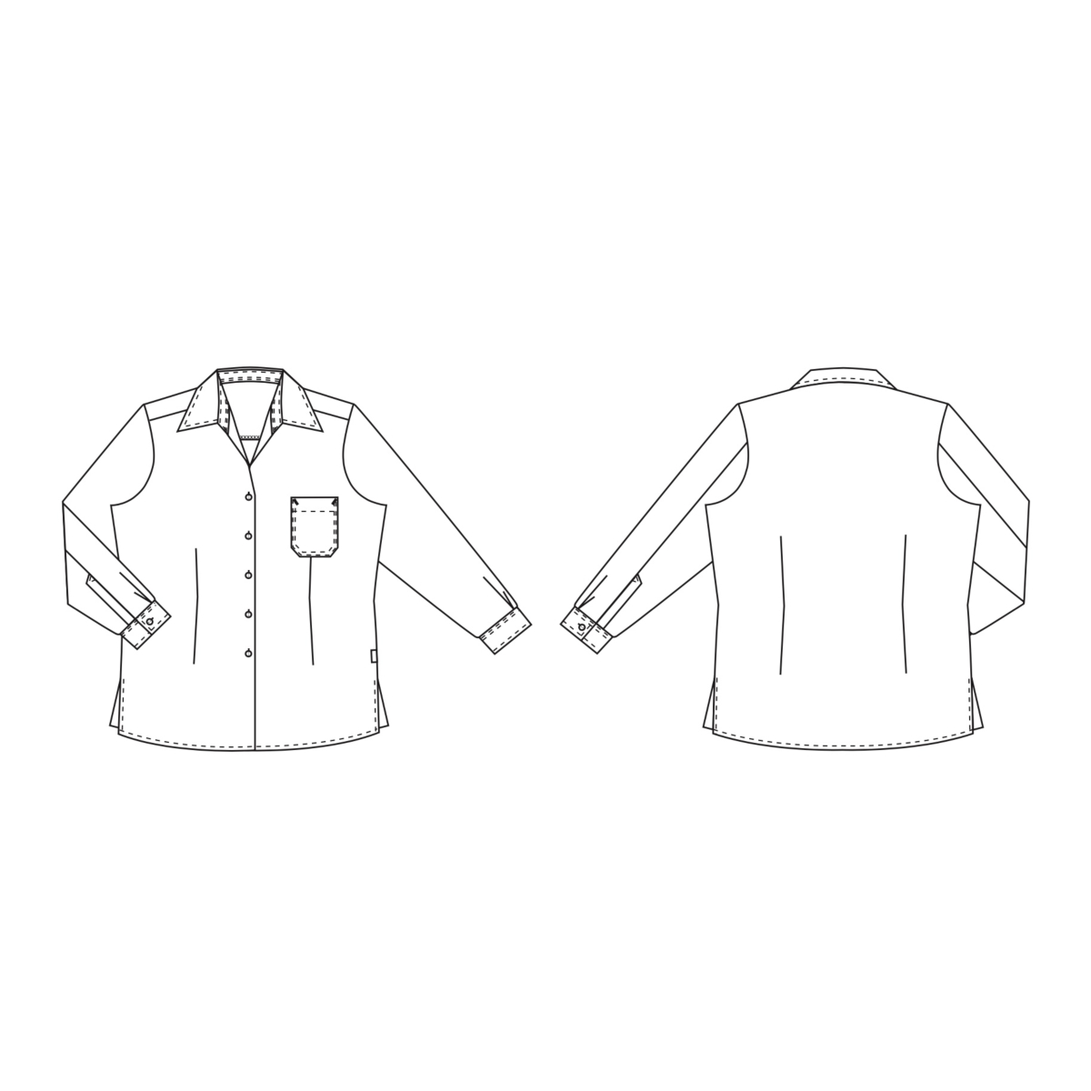 女式长袖衬衫，性能出色