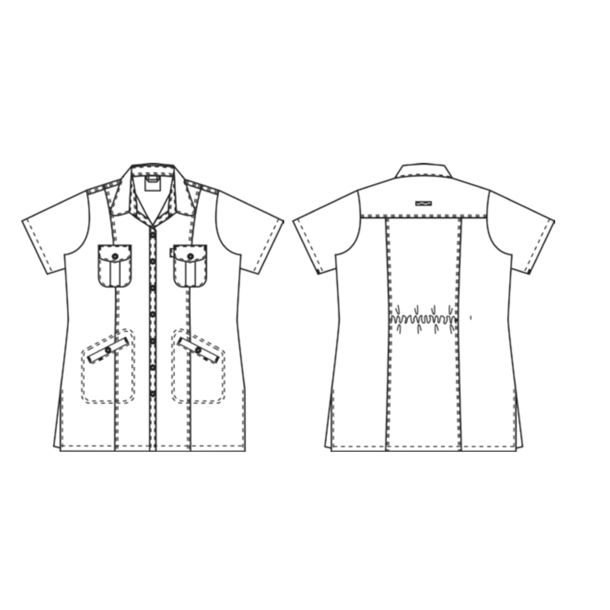 长款女式束腰外衣/连衣裙，清新