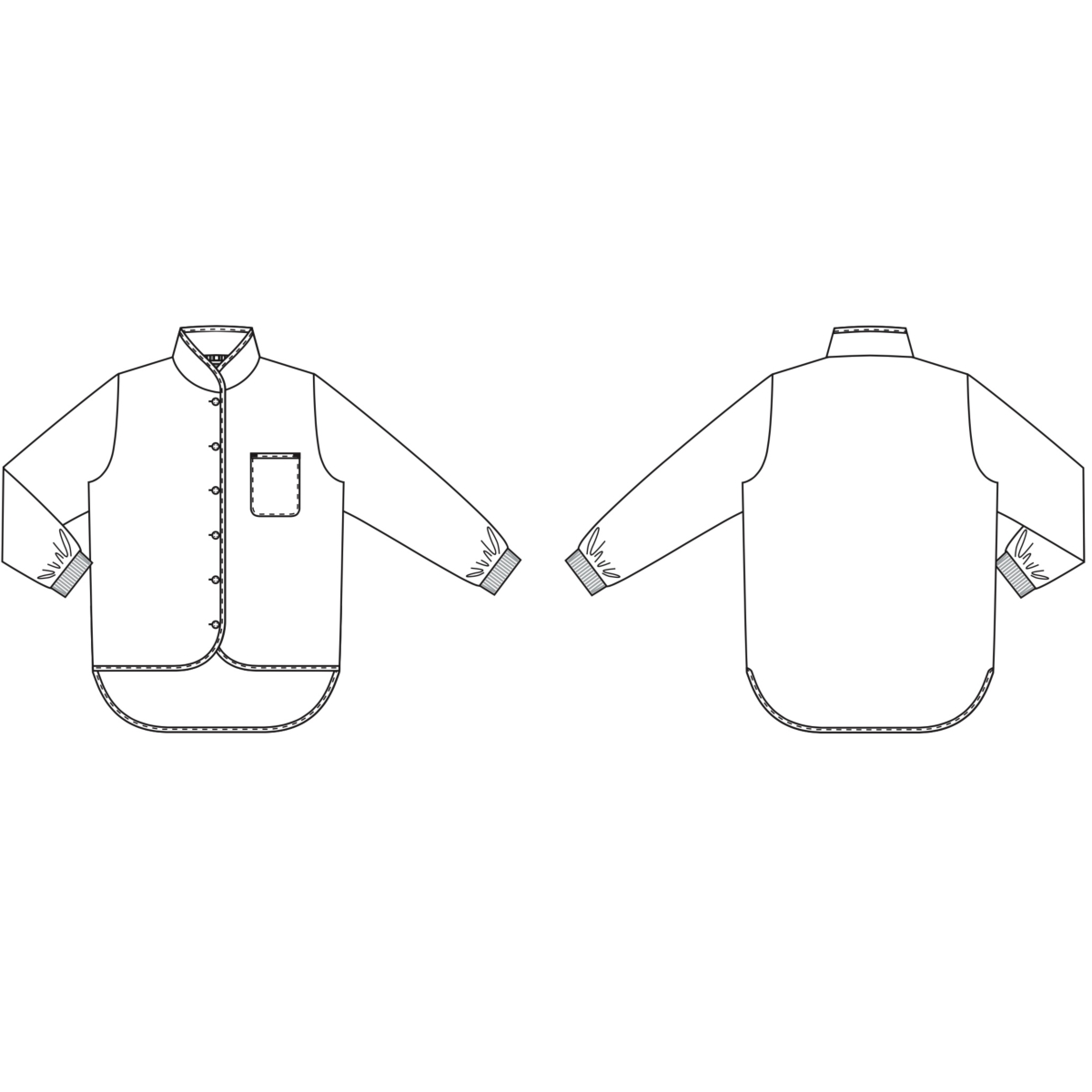 纽扣开襟毛衣，长袖，Move