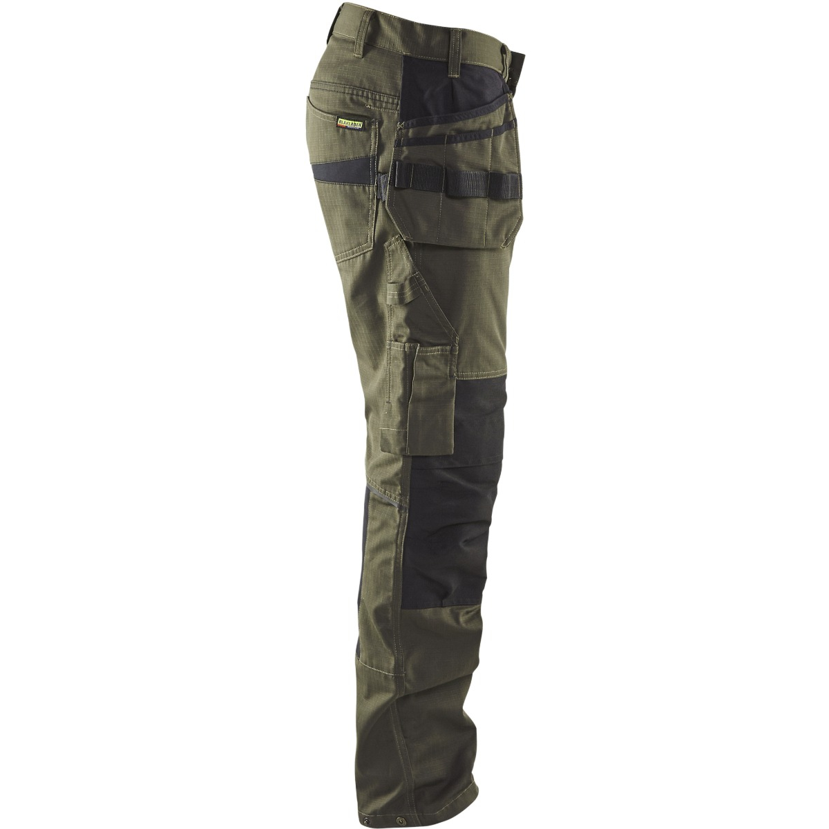 带弹力钉口袋的服务裤