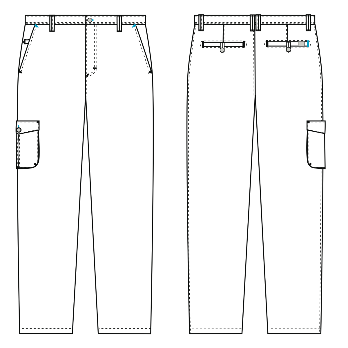 斜纹棉布裤，完美贴合
