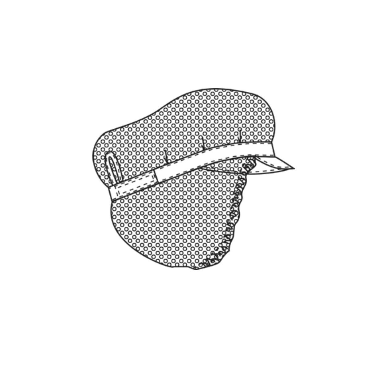 带发网和发网袋的帽子