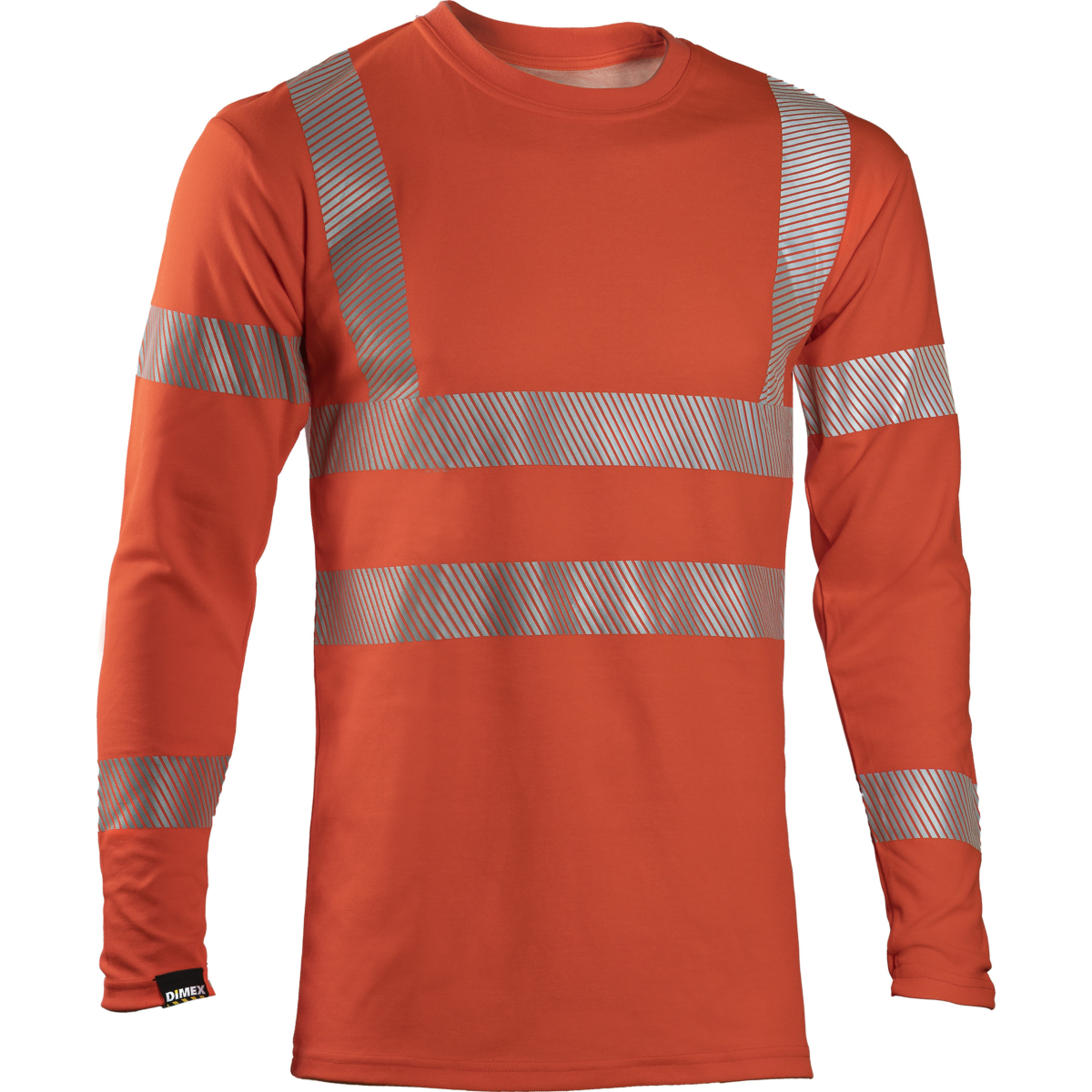 4428 白色红色安全T恤，长袖