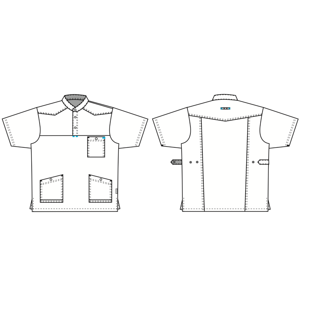 男女通用衬衫/束腰外衣 Flair