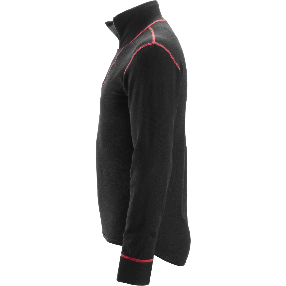 半拉链羊毛长袖衬衫