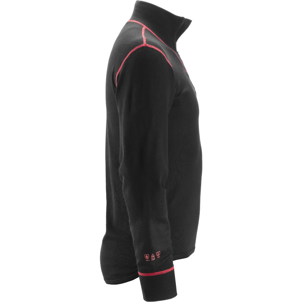 半拉链羊毛长袖衬衫