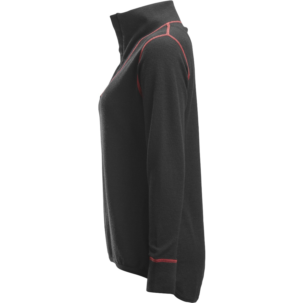 女士半拉链羊毛长袖衬衫