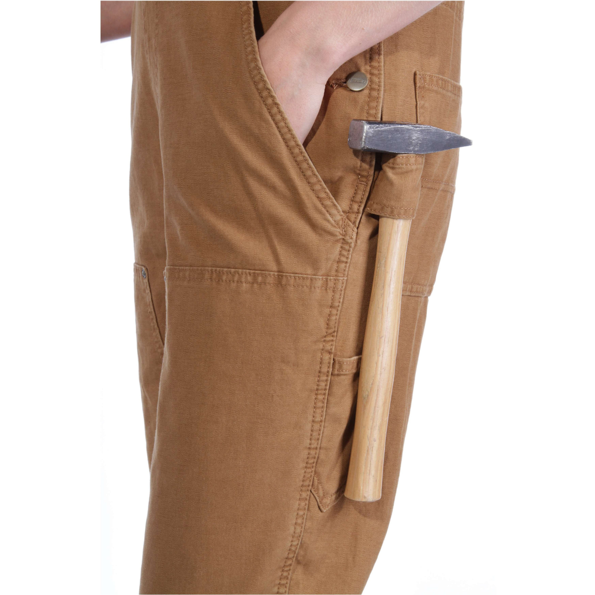 Rugged flex® 宽松帆布背带裤