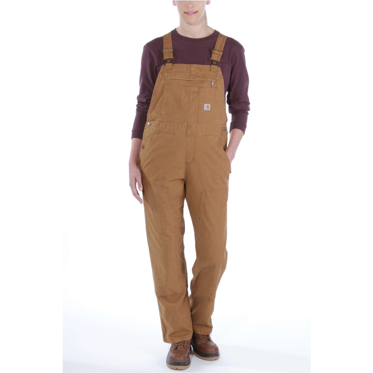 Rugged flex® 宽松帆布背带裤