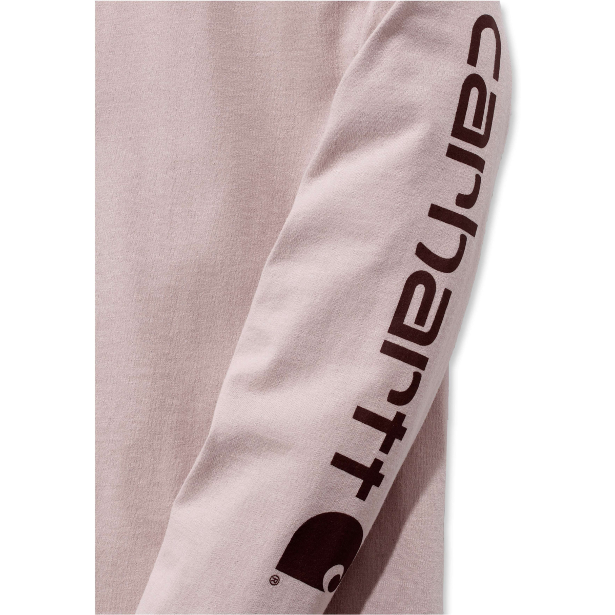 宽松厚重长袖徽标袖图案 T 恤