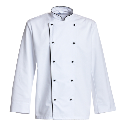 带袖口和滚边的厨师夹克，Pipe