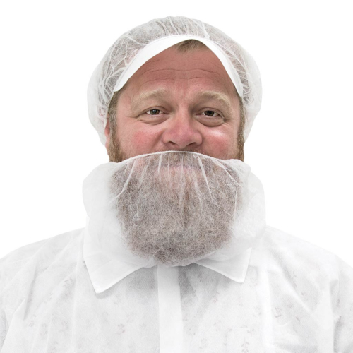 胡须套,白色,100 个装