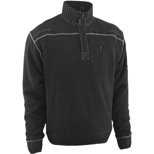 半拉链针织套衫