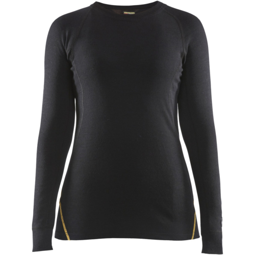 阻燃女士保暖上衣，78% 美利奴羊毛